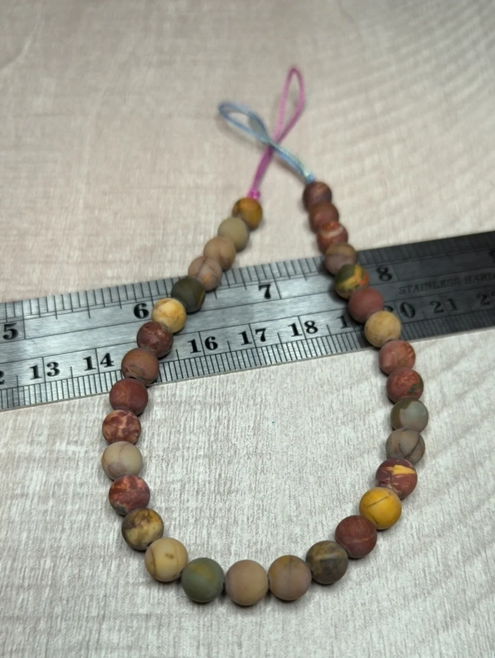 #7- 6mm Matte Red Creek Jasper Beads - 8-inch Stone Strand